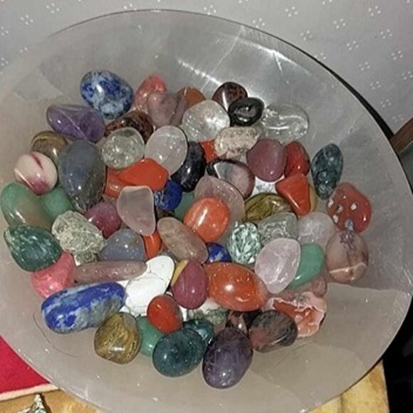 NEW 72 Pcs Handpicked Tumbled Stones and Crystals Bulk for Healing - Picture 6 of 9